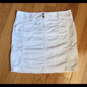 White House Black Market White Mini Skirt